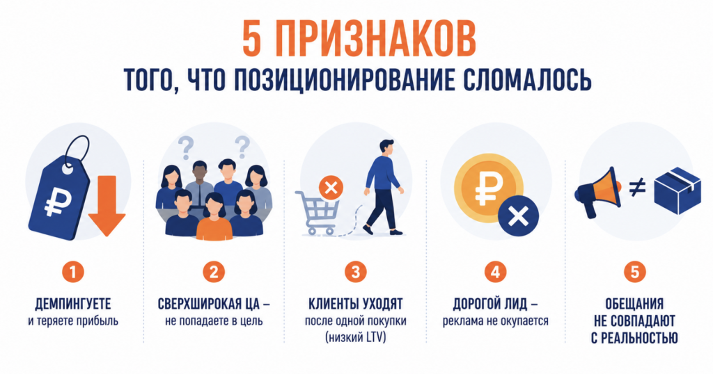 5 признаков сломаного позиционирования 5 признаков сломаного позиционирования